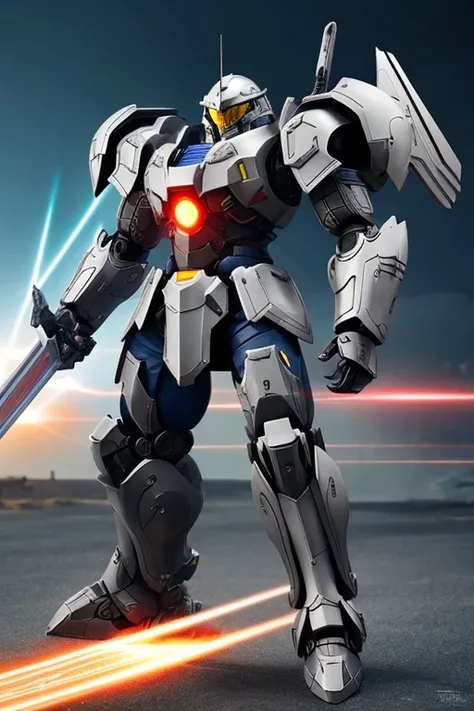 机器人　mechs　spartan style　Light armor　mechanical head　laser knife in right hand　Laser shield on left hand