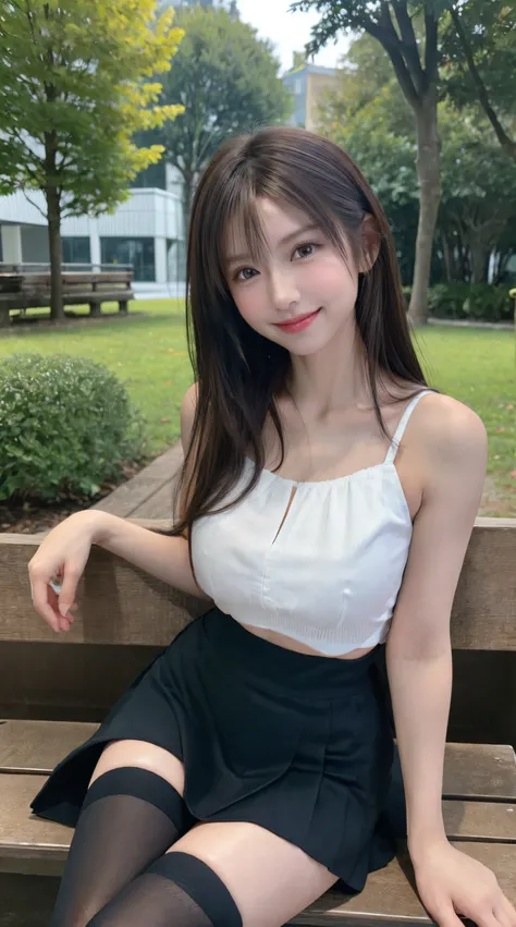 (Best Quality, masutepiece, Ultra HD: 1.3, High brightness, High color saturation), 1girl in, （middlebreasts）, light brown hair, Asymmetrical hair, straight haired, Long hair, （ slender body shape, Constricted waist）, （Ultra Fine Face）, Delicate lips, （bea...