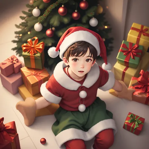 christmas boy illustration