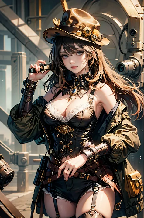 A Beautyful girl in steampunk Lingerie --auto