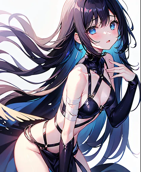 1 girl in, no smile, sparkling navy blue eyes, (black hair) ,slender beauty small stature, small breasts, loli, (masutepiece:1.2, Best Quality), (finely detailed beautiful eye: 1.2), (beautifull detailed face), High contrast, (Best Illumination, extremely ...