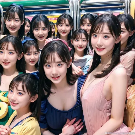 Raw photo、(((multiple girls))),((((6+girls)))),((((1000girls)))),(((10000girls)))、(((crowd shot))),((((Infant body type))))、((((a baby face)))),(((Adhesion)))、((Crammed))、((Packed))、(Inside the crowded train)、(((6 years old)))、(Women only)、japanes、((Same h...