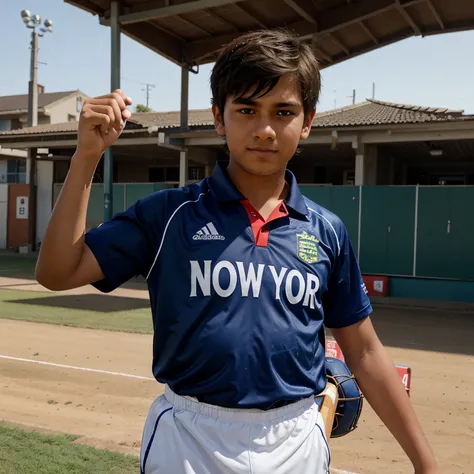 A 14 year old boy with cricket team name is Harshit and jersey number is 18