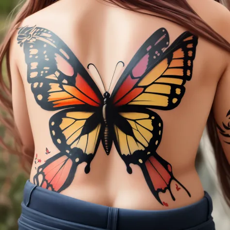 Butterfly tradicional tattoo