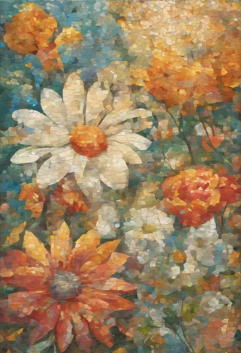 FLOWERS MOSAIC, FULL HD, hight quality