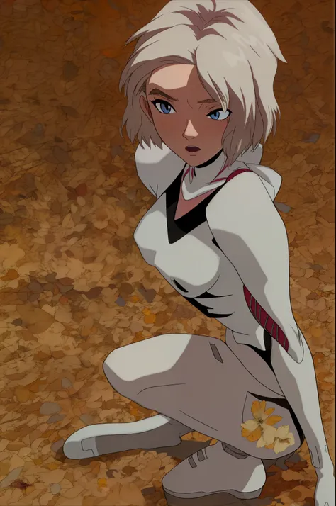 gwen stacy evangelion anime style