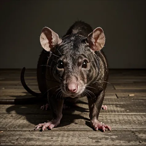 Angry rat. Realism