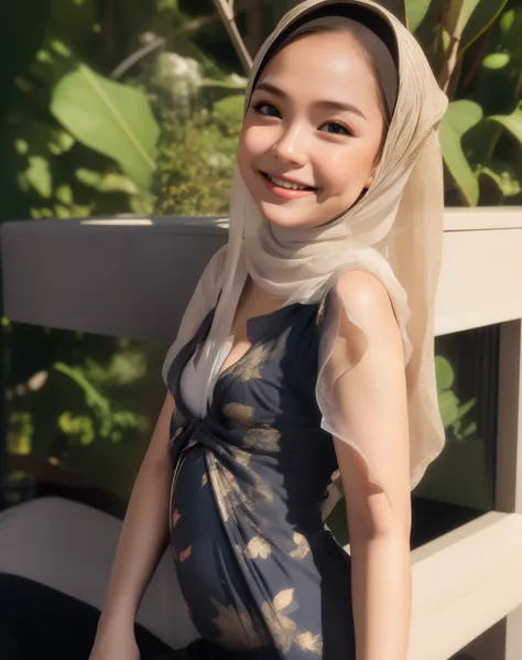 hijab malay girl, masutepiece, high quality, uhd 32k, realistic face, realistic skin feeling , a japanese lady, 8 years old, lit...