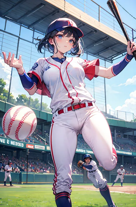 baseball scene.medium breasts