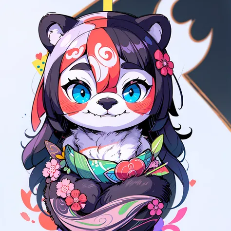 etiqueta,(Um panda de anime)，cheerful expressions，roupas fofas，in circle, fundo branco, Borda dourada，simples, ultra detalhado, desenho detalhado, vetorizado, 8k, design de adesivo profissional, DESIGN PLANO, linhas vetoriais, etiqueta, desenho, desenho, F...