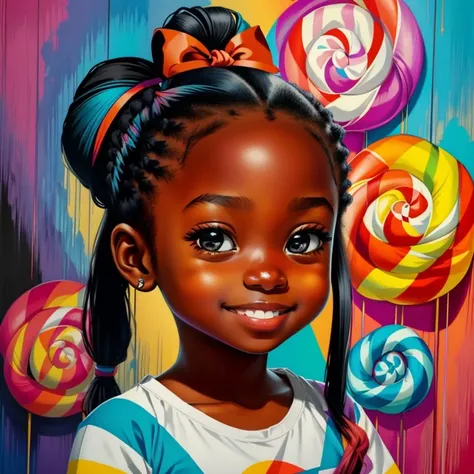 ((|) (cute black baby girl with ponytails smiling with a big lollipop) stylized identical to 1940 |)), acolchoamento ,multidimensional geometric wall PORTRAIT, arte, Chibi,
Yang016K, lindo,(( Predominant red coloration ,azul e branco))
Primary works, quali...