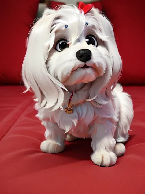 A cute Maltese dog