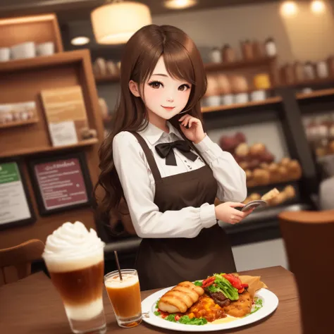 Brownish　menu　girl with