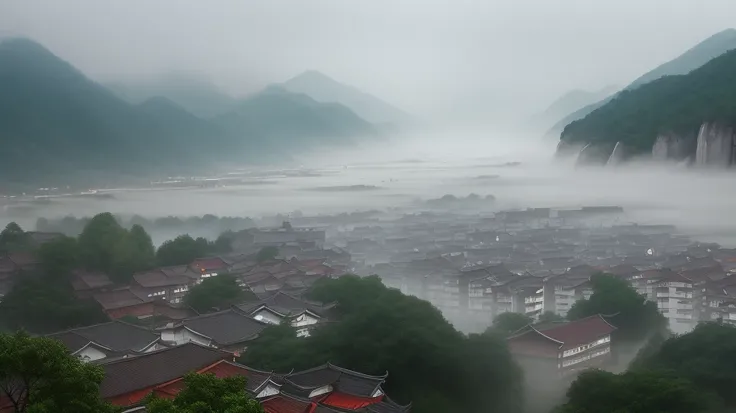 Misty and Rainy Gucheng