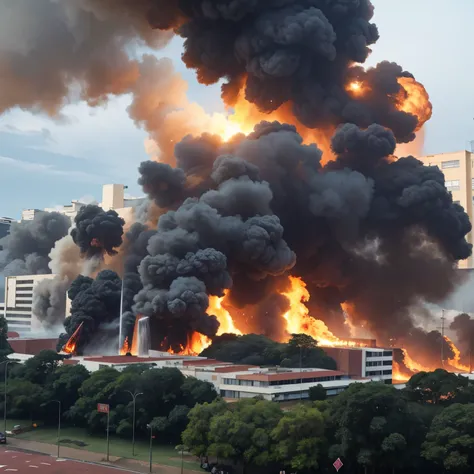 Federal University of Paraná on fire.