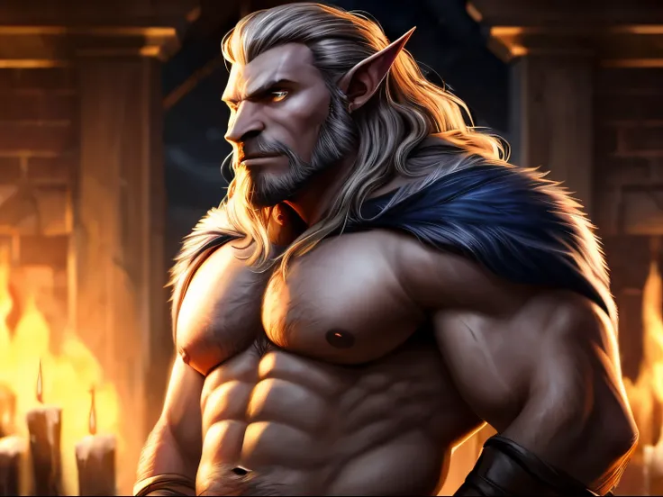 blaidd from elden ring showing his pecs