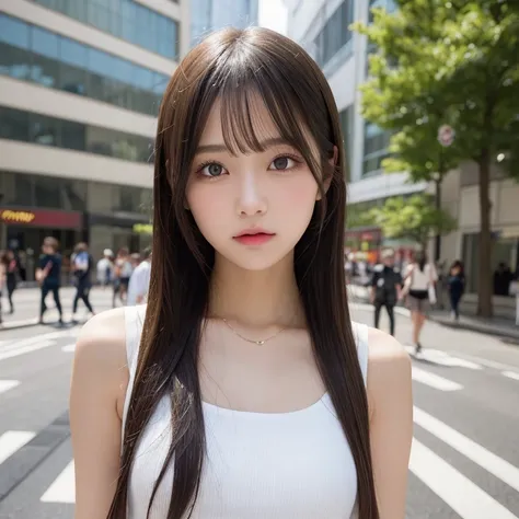 masutepiece, 1 girl in、Best Quality, Ultra-detailed, finely detail, hight resolution, 8K Wallpaper, Perfect dynamic composition, Beautiful detailed eyes, timido, Womens Fashion,Natural Color Lip, twin-tail hair. Bold sexy poses, Harajuku、17 years old girl、...