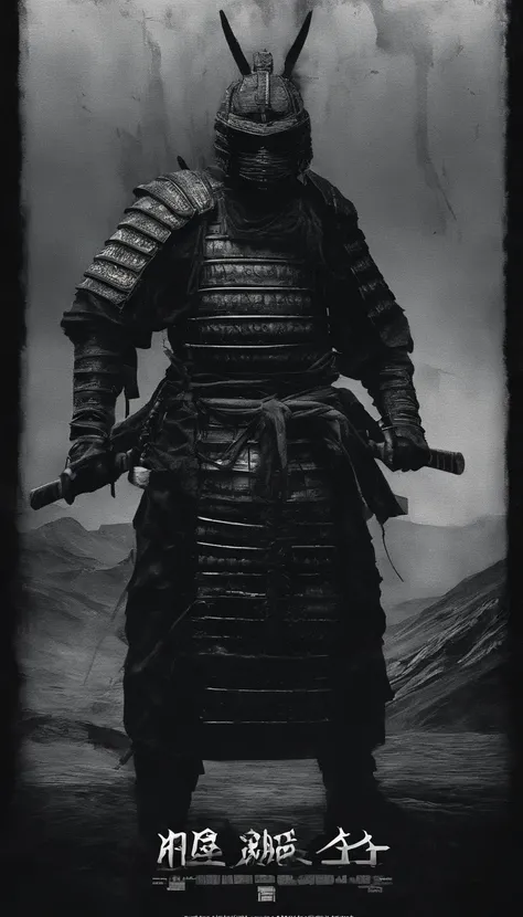 (La mejor calidad,4k,8k,A high resolution,Obra maestra:1.2),Ultra detallado,realista:1.37,Samurai from the Sengoku period of Japan,Wears full samurai armor,Black samurai mask,Sosteniendo una katana afilada,A strong feeling of oppression,Ojos rojos brillant...