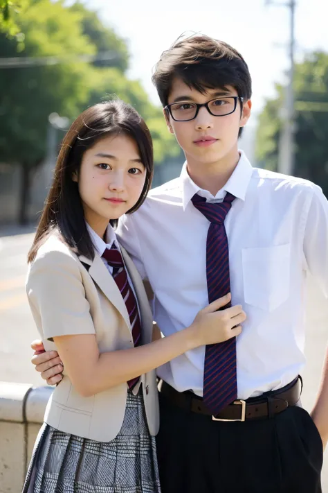 Image of a junior high school boy and a junior high school girl