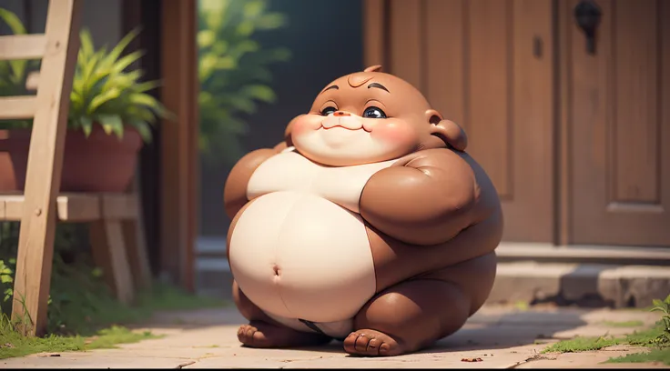 The little monk is cute and fat, smiling brightly --auto --s2