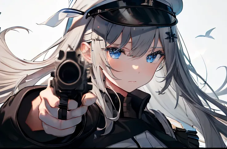 ⓪action：gun action,gun aiming,
①quality：(ultra-detailed:1.3), masterpiece, 8k, extremely detailed cg, (1 girl), perfect hands:1....