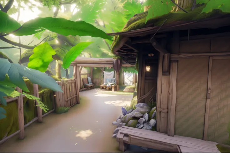 masterpiece, best quality, (extremely detailed CG unity 8k wallpaper), (best quality), (best illustration), (best shadow), A shell shape hut covered with moss, isometric 3D, octane render,ray tracing,ultra detailed