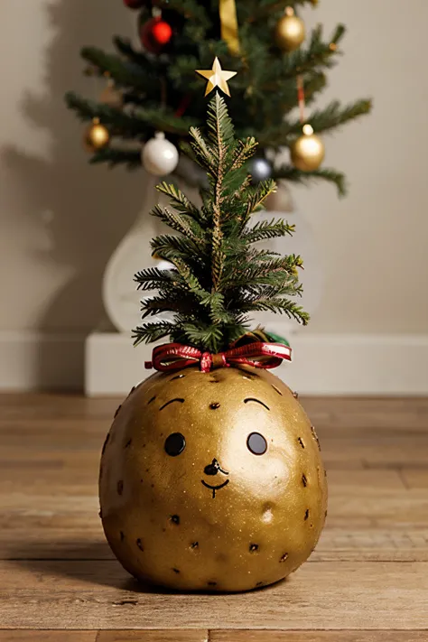 potato christmas tree ornament