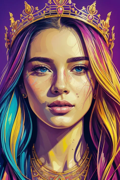 Highly detailed, High Quality, Masterpiece, beautiful, FISideRight cafe, 1girl, solo, ((best quality)), ((masterpiece)), (detailed), perfect face, abstract beauty, Create a digital art work in pop art style, luxury elegance bold with hint of feminine, happ...