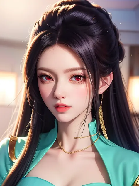 a close up of a woman with long hair wearing a blue dress, ig model | artgerm, beautiful alluring anime woman, realistic anime 3 d style, seductive anime girl, beautiful character painting, beautiful anime woman, beautiful anime girl, realistic young anime...