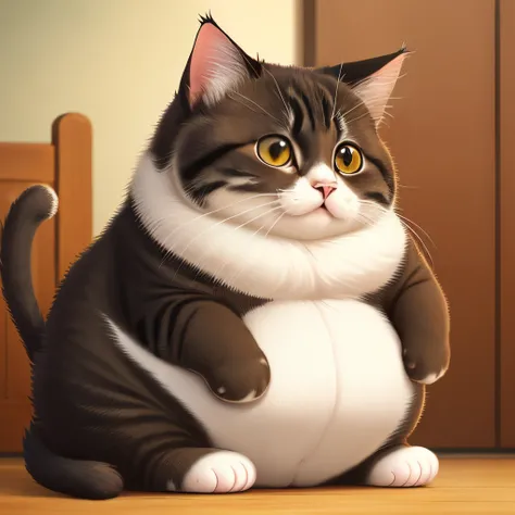 cute obese cat