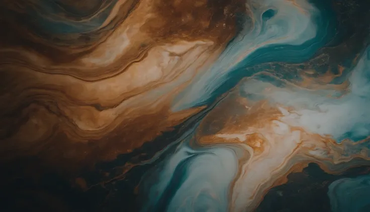 a close-up shot of a marbled abstract background, highlighting the swirling colors and textures that create a bold and elegant aesthetic