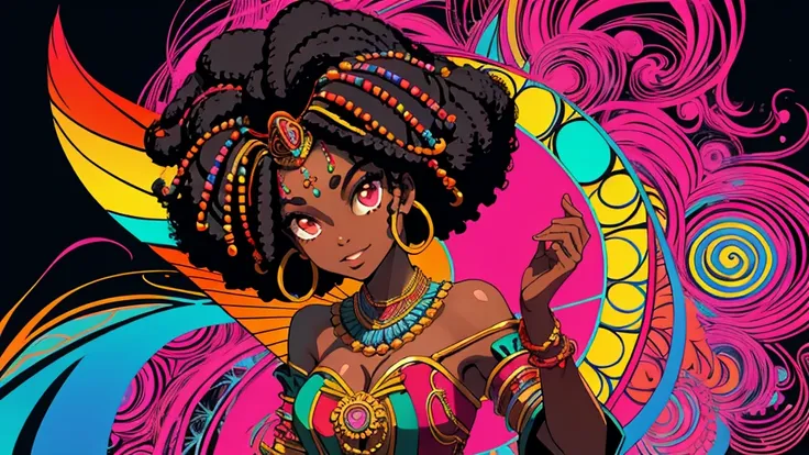 alta qualidade, master part, Rainha africana, afro, Psychedelic