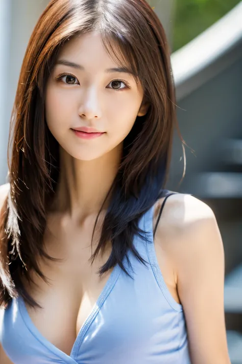 (High reality photograph, high resolusion, detailed face, detailed eyes) Skinny Japanese lady, cute face, solo:1, lovely body, skinny figure, small breasts, thin chests, emphasizing very skinny waist