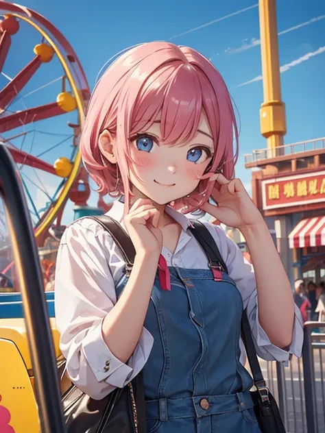 The last date before farewell at the amusement park, trying to make as many fun memories as possible　You, who are feeling a little sad, have worked hard to look your best.