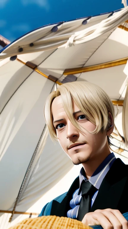 Sanji from one piece, ultra detailed, ((realistic)), 8k, best quality, masterpiece