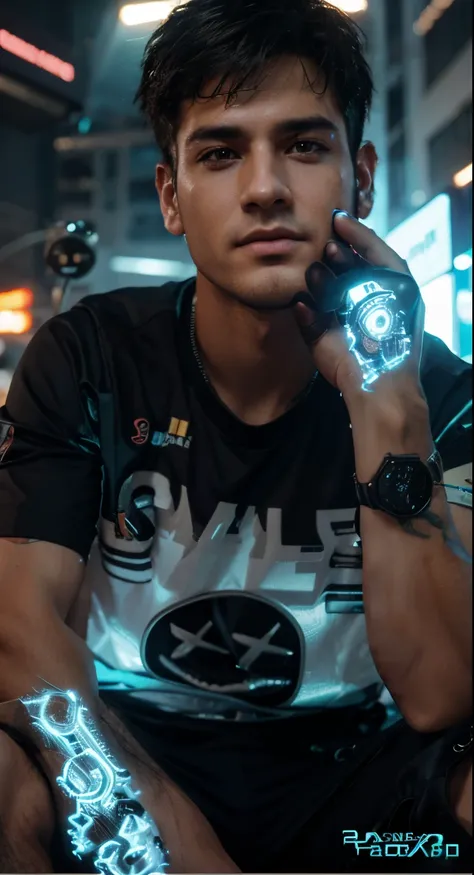 Change background cyberpunk handsome boy,realic face 8k,ultra realistic