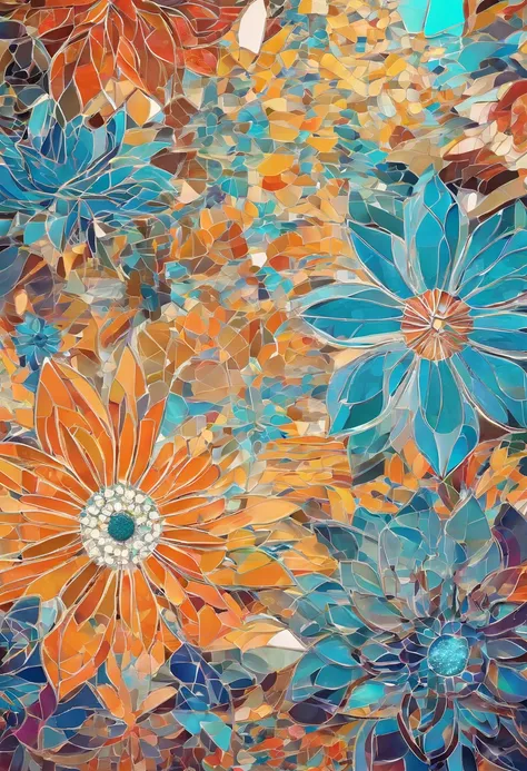 FLOWERS MOSAIC, FULL HD, hight quality