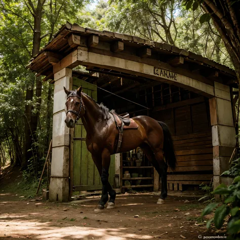 Com a minha foto criar eu em cima de um cavalo