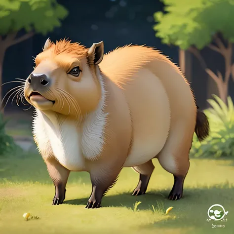 capybara logo cartoon