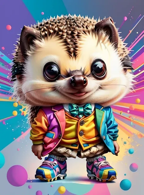 (cute baby hedgehog with sport jacket and rollerblades),(melhor pose),(best angle), (better expression), Eduardo Kobra acolchoamento ,multidimensional geometric wall PORTRAIT, arte, Chibi,
Yang08k, lindo, Colouring,
Primary works, qualidade superior, melho...