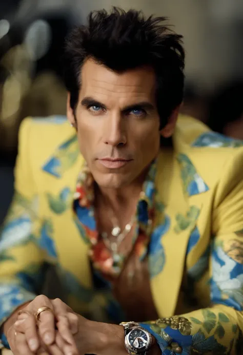 A photo of Derek Zoolander creating fashionable nail art using runway-inspired designs,Zoolander films,Derek Zoolander, the fictional supermodel from the “Zoolander” films, played by Ben Stiller, is known for his distinctive and exaggerated fashion style. ...