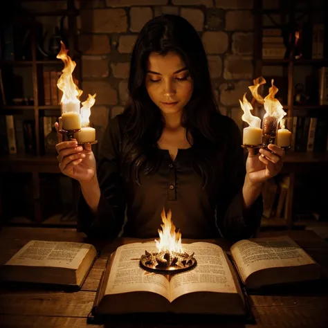 Book of shadows, spell, fire, magical