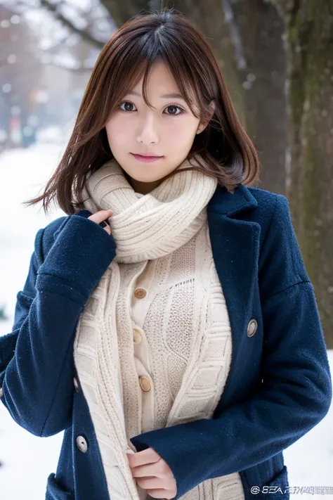 Haruka Tomatsu　huge tit　Breast poroli　Winter clothes