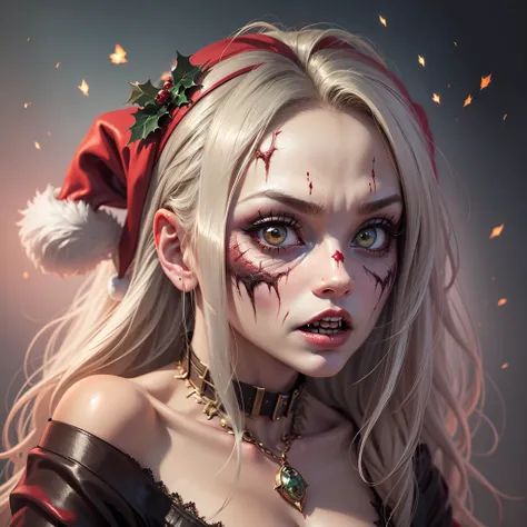 evil female zombie Santa stealing souls --auto --s2