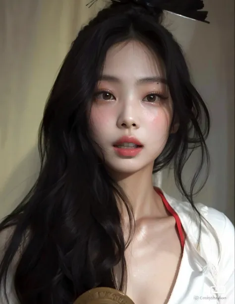 Arafed Asian woman with long black hair and a white shirt, Chica coreana, Hermosa mujer surcoreana, Joven y adorable rostro coreano, Hermosa joven coreana, ulzzang, Hermosa joven coreana, young cute wan asian face, Rasgos de la cara coreana, maquillaje pop...