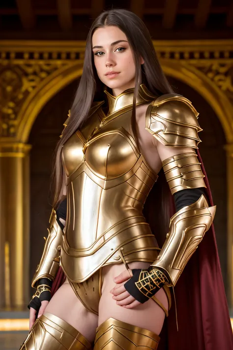 RAW photo, close up, portrait, breegirl, long hair, clothed, nude armor, open armor, nopanties, nude, sfw, 105mm professional photography, analog photography, background is throne room, detailed background, (high detailed skin:1.2), 8k uhd, dslr, soft ligh...