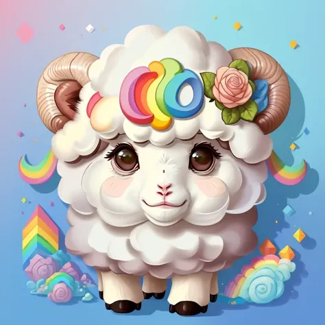 ) ((((cute baby sheep with a rainbow) ((Mikey)) - Criador: Walt Disney2023) ), ,, ( Walt Disney acolchoamento ,multidimensional geometric wall PORTRAIT, arte, Chibi,
Yang08k, lindo, Colouring,Rose
Primary works, qualidade superior, melhor qualidade, Arte O...