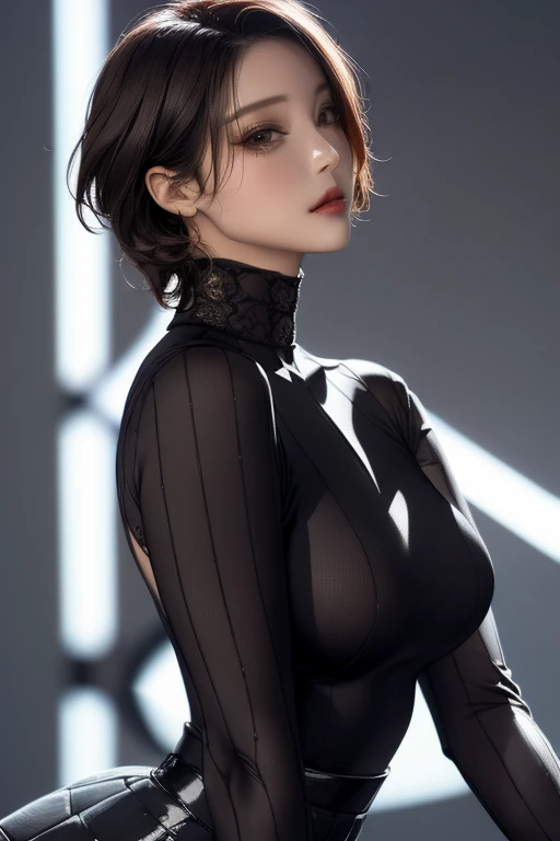 K-pop idol in turtleneck sweater、
(((​masterpiece))), ((top-quality)), ((intricate detailes)), (((hyper realisitic)), Absurd resolution, A MILF, A MILF, Near and far law, ighly detailed, illustratio, 1girl, ((mideum breasts)), perfect hand, detailed finger...