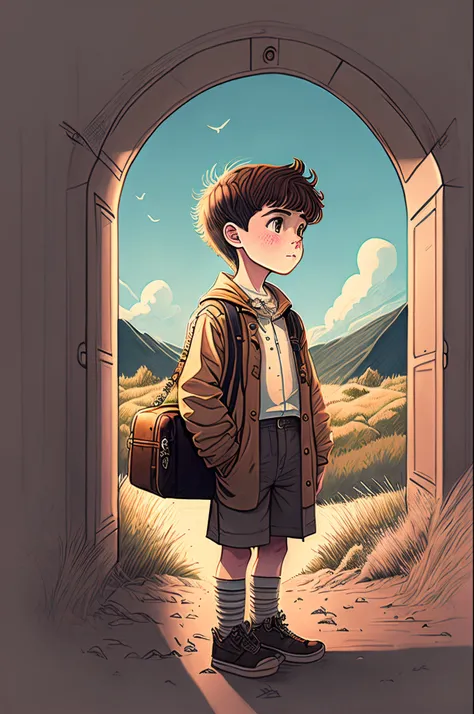 Illustration for a film about a boy, who traveled in time