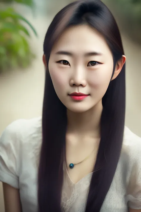 Korean female with scar